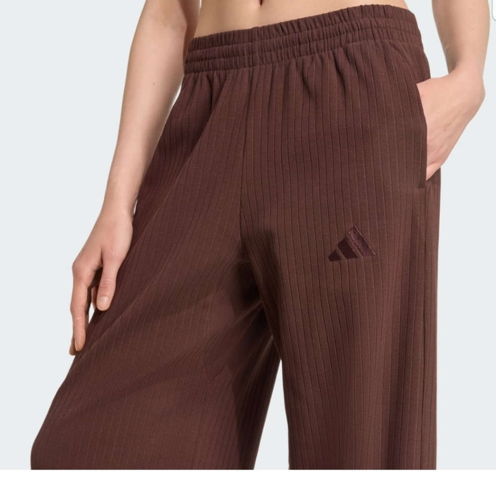 ADIDAS ALL SZN WIDE LEG PANT, BROWN, WOMENS LARGE - Picture 5 of 7